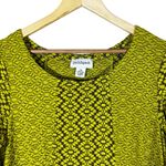 Peck & Peck  Patterned Tunic Top Womens MP Green Black Abstract Quirky Hippie Photo 2