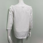 Theory  Top Icon Shirting Off Shoulder Blouse White Cotton Shirt Small Photo 6