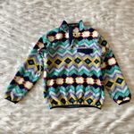 Patagonia Blue Green Yellow Synchilla Fleece Timber Twist Snap-T Pullover Jacket Photo 12