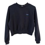 Levi's Long Sleeve Logo Crew Neck Cropped Sweatshirt Black Women's Size XS Photo 1