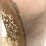 Toms  Evie Floral Embroidered Suede Canvas Block Heel Boot Taupe Women's Size 7.5 Photo 11