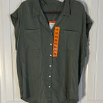 Jachs Girlfriend  Olive Green Blouse Size XXL NWT Photo 0