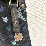 Lucky Brand Asha Black Blue Green Embroidered Tapestry Bucket Crossbody Bag Photo 4