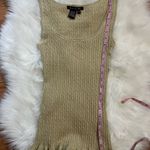 Central Park West  Ribbed metallic shimmer Knit Tank Top Y2K elevated casual M Photo 6