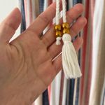 Derek Heart Red Cream Blue Striped Maxi Dress Pom Pom Fringe Ruffle Size Small Photo 1