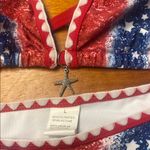 Vibrant Red and Blue Star Bikini Size L Photo 1
