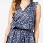 Outerknown  blue floral smocked waist ruffle dress size medium NWT Photo 0