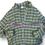 Wilfred Aritzia  Free Plaid Button Down Shirt Blue and Green Size Small Photo 3
