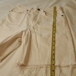 ZARA  White Jean Shorts with Frayed Hem Photo 5