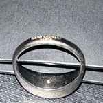 Saint Laurent Volum Ring Brass Metal Argent Oxyde size US 6 Photo 2