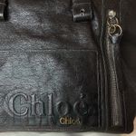 Chloé CHLOE ECLIPSE Logo Chocolate Brown Shoulder Bag with Exterior Zipper Pockets Photo 2