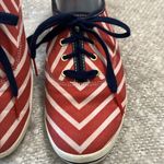 Kate Spade  Keds Lace-up Canvas‎ Sneaker Red White Stripes Size 9 Photo 2