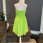 Women’s Lime Green Short Chiffon Prom Party Homecoming Dress Size 8 NWT Green Photo 3