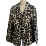 Allison Daley Ladies Black and White Animal Print Jacket by  Size Large Zebra Photo 0