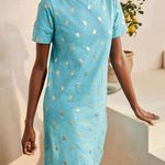 Boden Darcy Lemon Print Jersey Tee Shirt Dress Blue Size 8P Photo 3