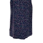 Vintage Blue Red Floral Corduroy Maxi Dress Womens Sz Large 80s Cottage Boho Photo 9