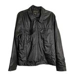 MD Shiny Black Bogari Studio Moto Jacket Size M Photo 0