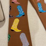 Queen Of Sparkles Cowboy Boot Pants Brown Size XS Photo 1