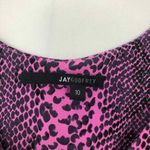 Jay GodFrey Dress Womens 10 Silk Animal Print Party Wedding Guest Cocktail Event Pink Photo 2