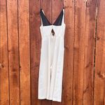 BCBGeneration  White Ribbed V-Neck Jumpsuit Photo 3