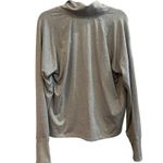 Danskin  Pullover Top Quarter Zip Long Sleeve Athleisure Gray‎ L Photo 5