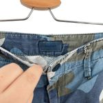 MOTHER No Zip Misfit Pants Army Blue‎ Camo Print Pink Stripe Size 26 Blue Photo 9