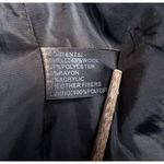 Plaid Black Gray Wool Blend Military Style Peacoat Size L Photo 7