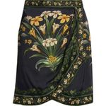 Farm Rio NWOT  Flowers Arch Wrap Front Floral Flowers Mini Skirt Size XS Photo 3