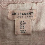 Artisan NY 100% Linen Sleeveless Dress Dusty Rose Pink Size Medium Pockets Photo 5
