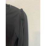 Bailey44  split sleeve black blouse faux leather cuff size XS Photo 2
