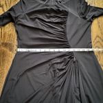 Ryan‎ Michelle Womens Size L Black Draped Fitted Classic Elegant Dinner Dress Size L Photo 7