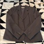 Merona Long Sleeve Blazer Notched Lapel Button Front Closure Tailored Fit Gray L Photo 4