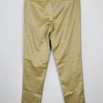 Peck & Peck Yellow Dress Pants with Metallic Accents Size 4 Yellow Slim Leg Pant Photo 4