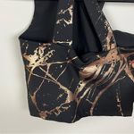 Beyond Yoga  Metallic Foil Cracked Asymmetric Bra XS Photo 3