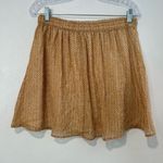 Old Navy  Women’s Skirt Mustard Yellow White Herringbone Print Size Small Photo 1