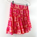 Anthropologie Danielle Duer Tiered Mini Skirt Pink XS Photo 5