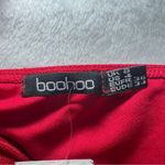 Boohoo  EXAGGERATED FLARE SLEEVE MINI DRESS - Red - size: 4 - NWT Photo 3