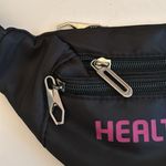 Unisex HEALTHYSEXUAL nylon fanny waist pack black with hot pink lettering Photo 2