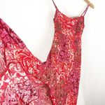 Free People  Forever Yours Smocked Slip Maxi Dress Size XS Red Floral Sleeveless Photo 12