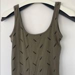 Atmosphere Green Feather Sleeveless Tank Dress Size 6 Photo 3