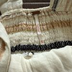 Free People  Cream and Black Striped Jumpsuit Photo 3