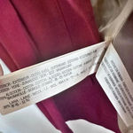 Massimo Dutti  | Dark Red Blazer Cotton Wool Stitch Detail | Size 2 Photo 9