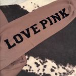 PINK - Victoria's Secret 🤎VS•PINK Brown/Coffee Reversible Fleece Campus SweatPants•Size:L🤎 Photo 1