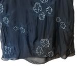 Made in Italy Embroidered Silk Blend Top VTG Sheer Lined Braided Straps Y2K Boho Black Size undefined Photo 3