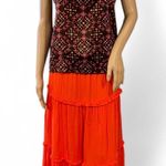 Boden USA Boden Women's Ultramarine Smocked-Waist Holiday Skirt in Firework Size 8 Regular Tiered Photo 2