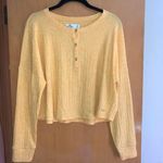 Hollister Yellow Long Sleeve Crop Top Photo 0