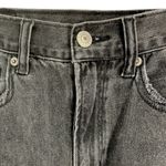 American Eagle  | Size 00 XXS | Mom Jeans High Rise Distressed Ripped Faded Black Photo 3