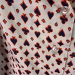 Vintage Playing Cards Symbols Blouse Size M Red Size M Photo 1