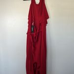 Bebe NWT Red Halter Ruffle Neck Jumpsuit sz 3x Photo 10