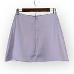 We Wore What  Mini Slip Skirt Women's Small Lavender Satin Charmeuse NWT Photo 3